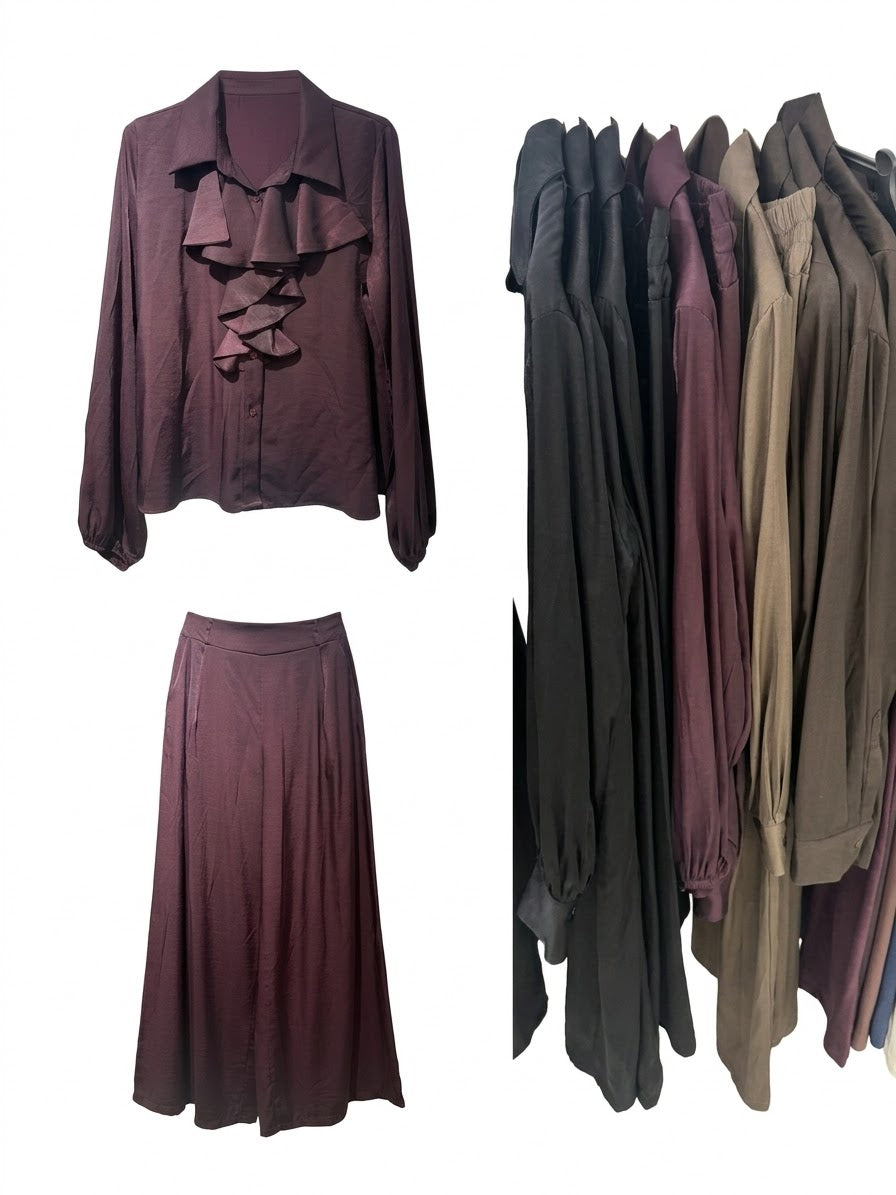 Coordinato camicia e pantalone in viscosa