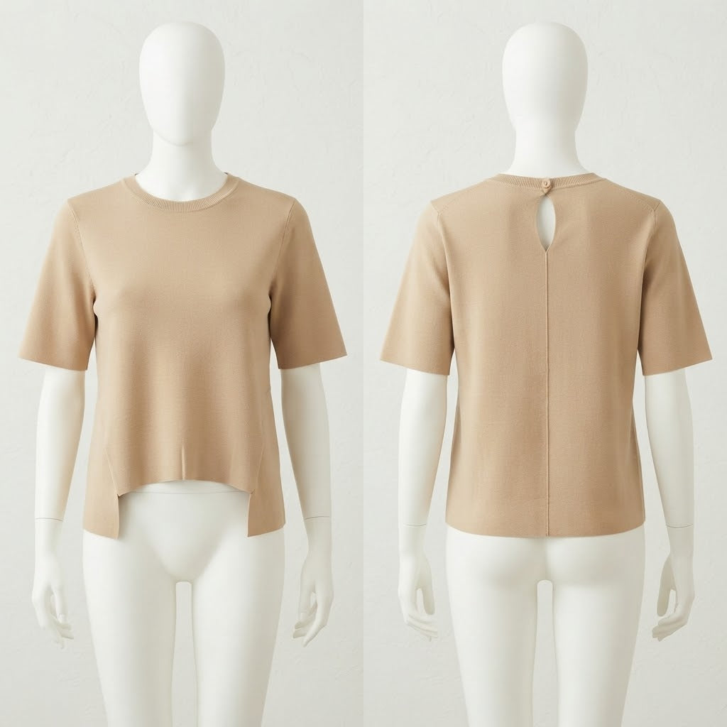 Maglia Semicouture in viscosa con maniche a tre quarti
