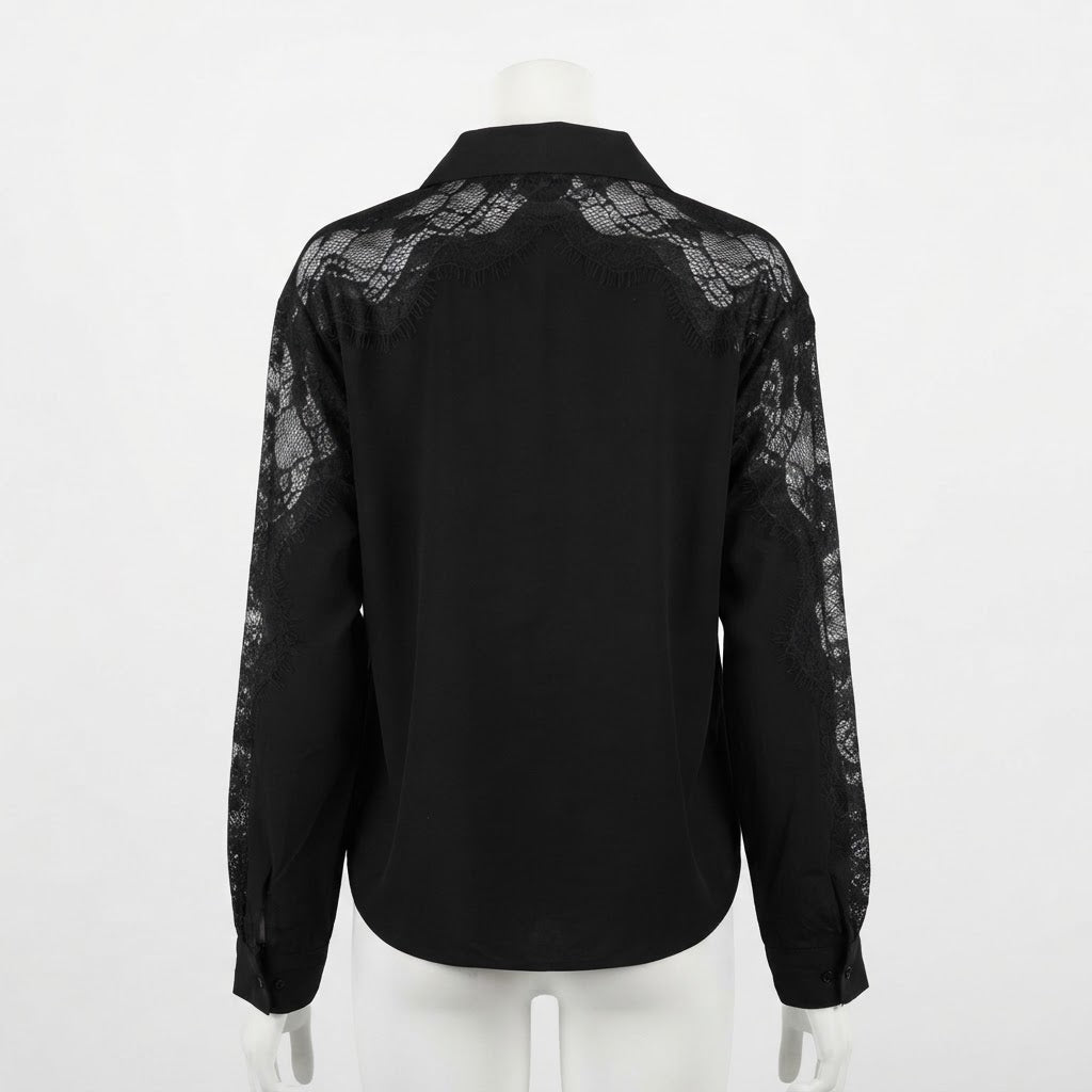 MOMONÍ Camicia in Seta con Pizzo