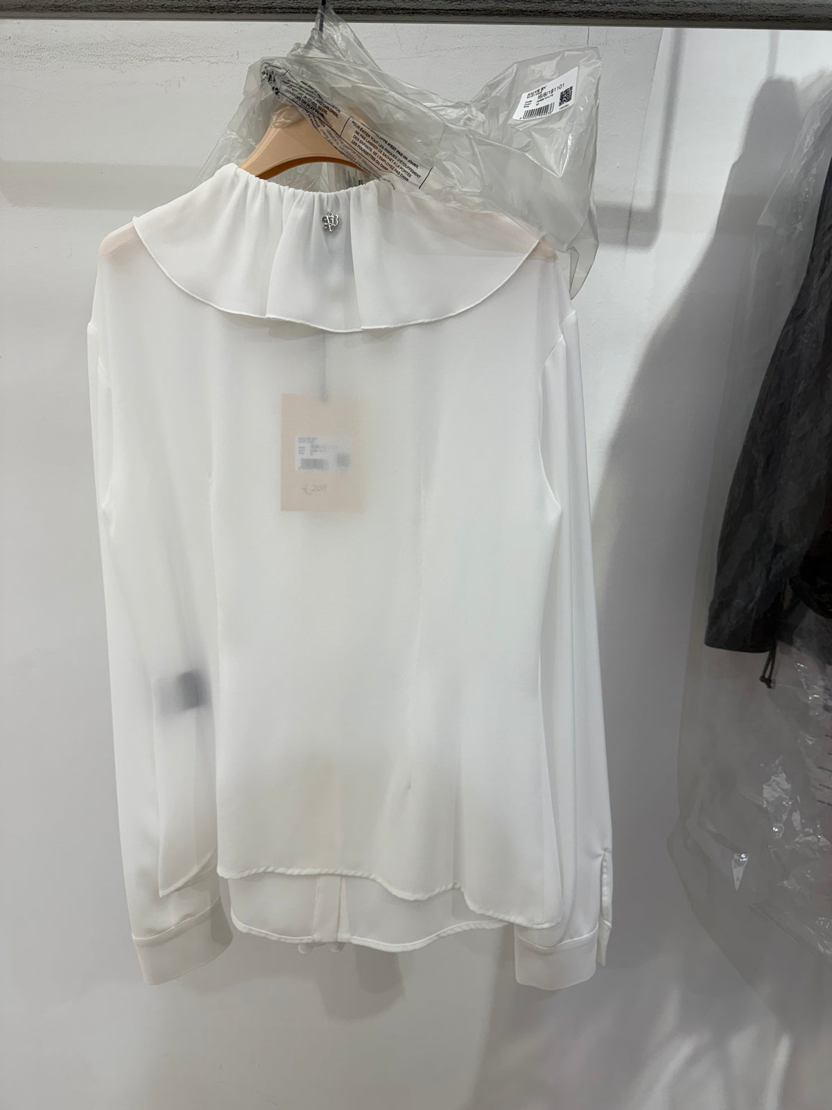 Aniye By Camicia bianca con rouches e collo a volant Made in Italy