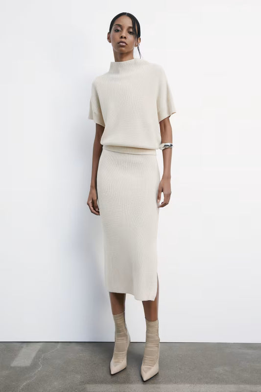 GONNA MIDI ESSENTIAL IN MAGLIA - Patrizia Pepe