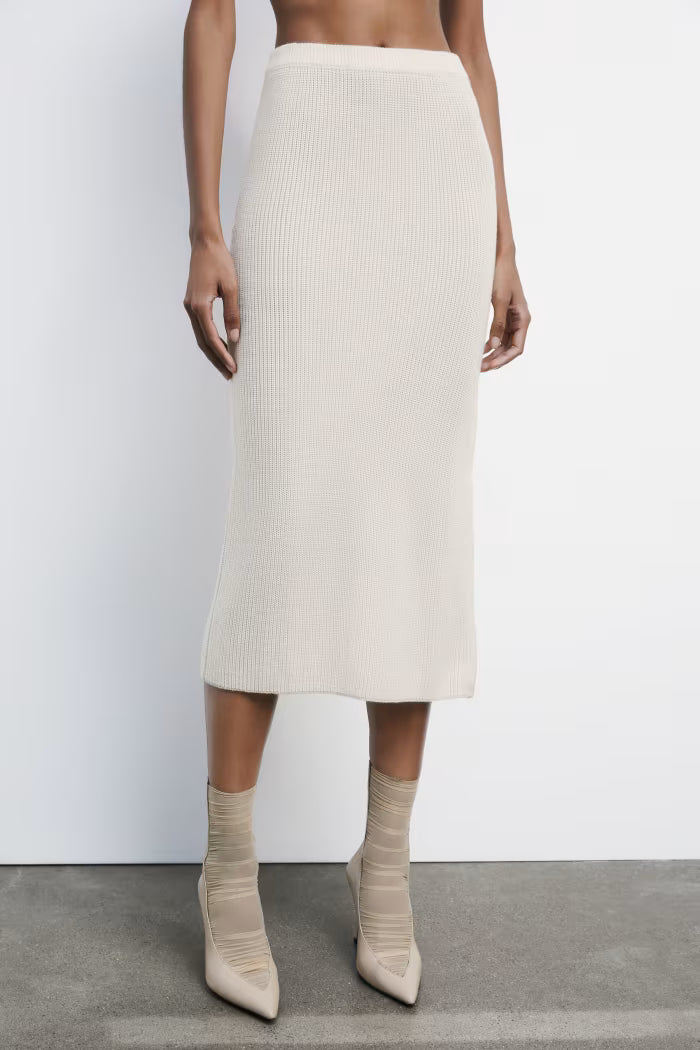 GONNA MIDI ESSENTIAL IN MAGLIA - Patrizia Pepe