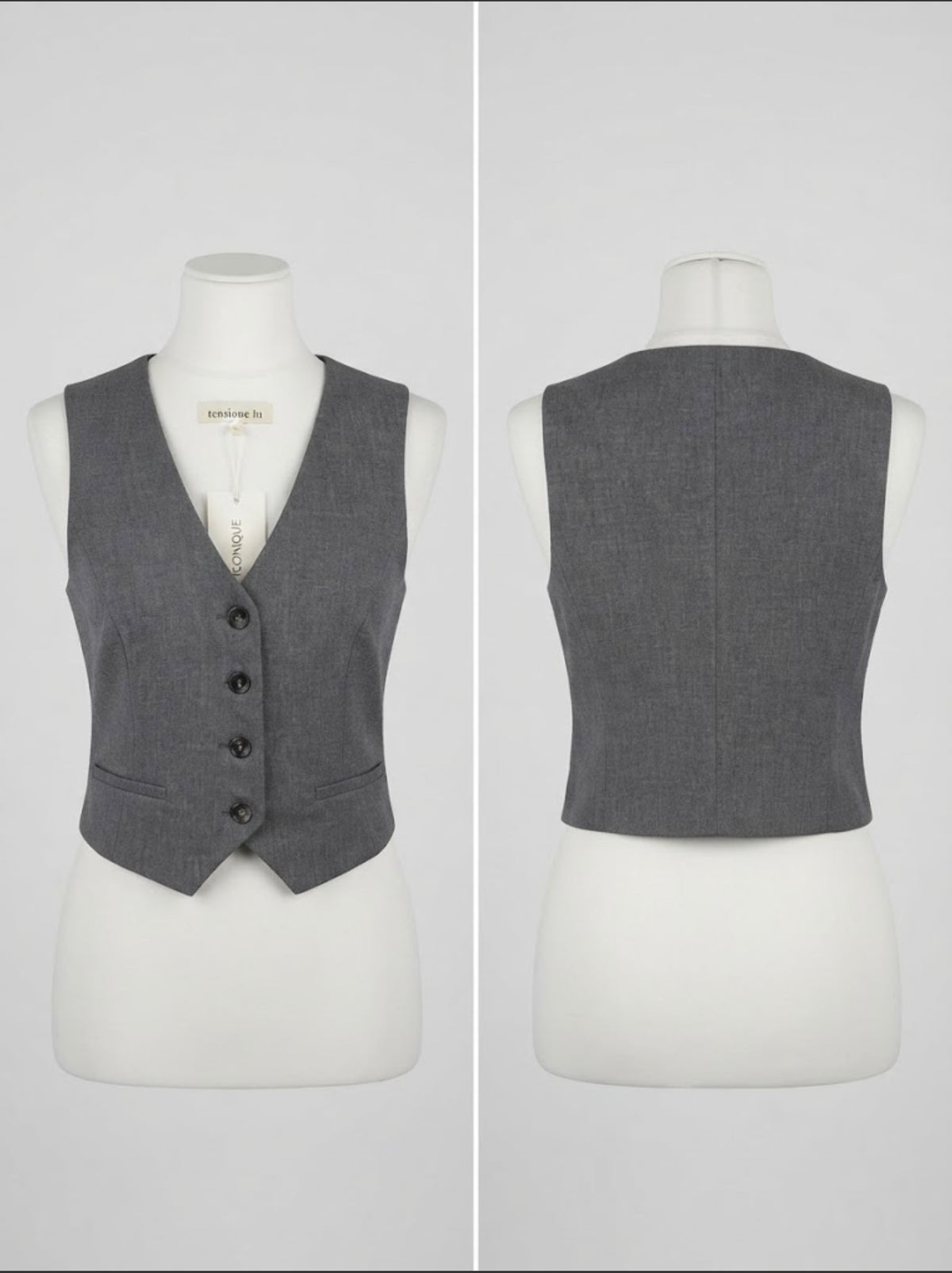Tensione in / gilet grigio in taglia S M ed L €90