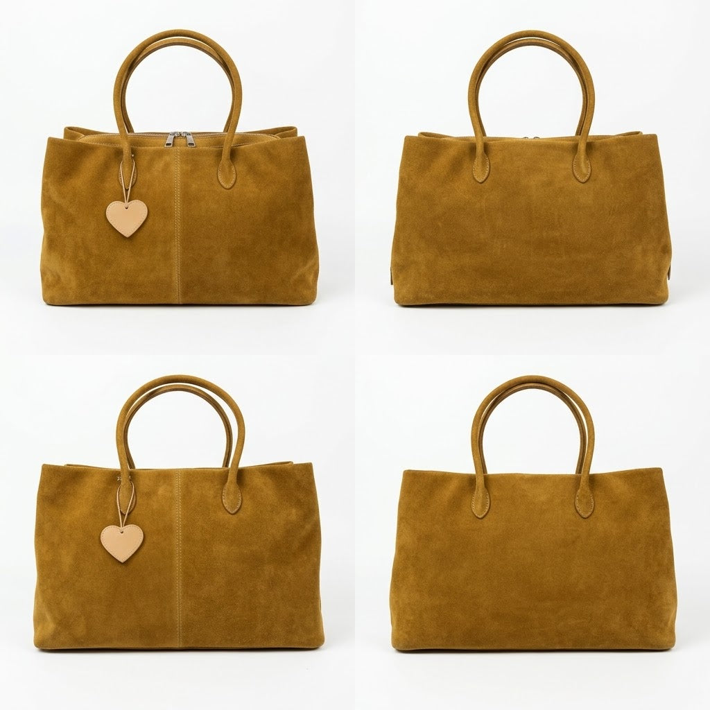Borsa ELEH Scamosciata Color Cammello