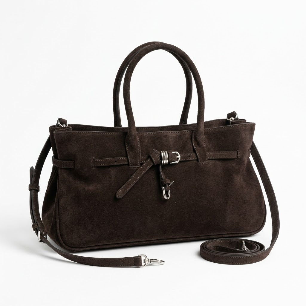 Borsa ELEH Scamosciata Color Moro