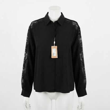 MOMONÍ Camicia in Seta con Pizzo