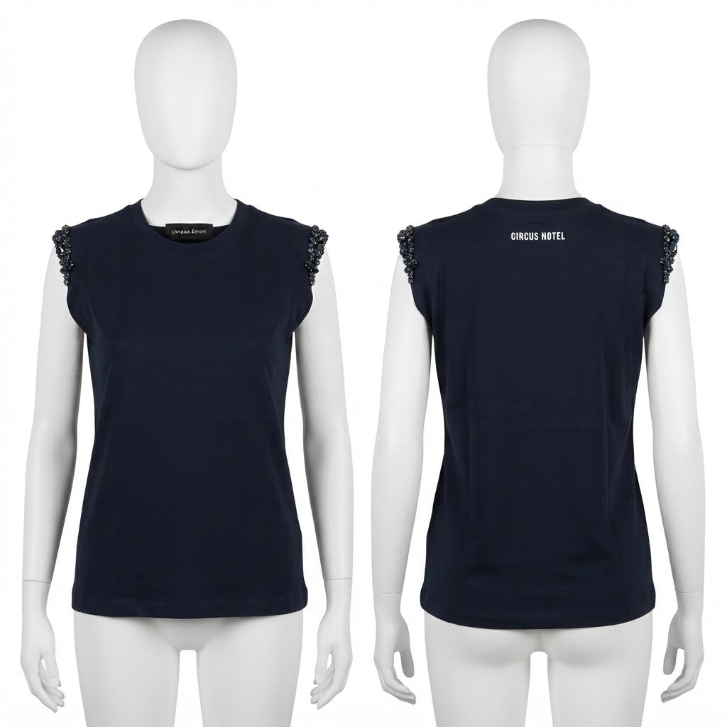 Circus Hotel T-shirt con Strass sulla Manica