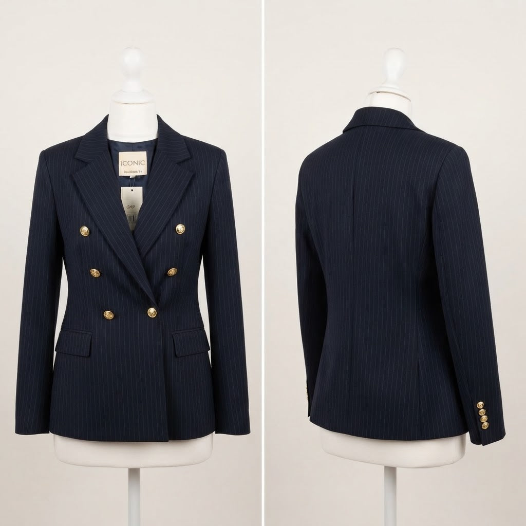 Tensione in / giacca doppiopetto blu in taglia S M L XL €140